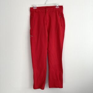 Marmot Red Active Outdoor Pants Womens Size Small 6 Zipper Ankle Nylon
